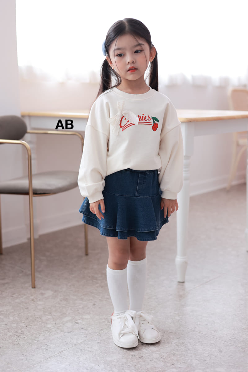 Ab - Korean Children Fashion - #kidsshorts - Cherry Sweatshirt - 12