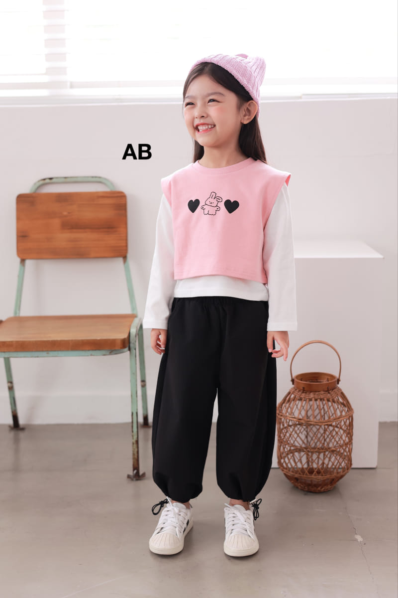 Ab - Korean Children Fashion - #kidsshorts - Heart Rabbit Vest - 8