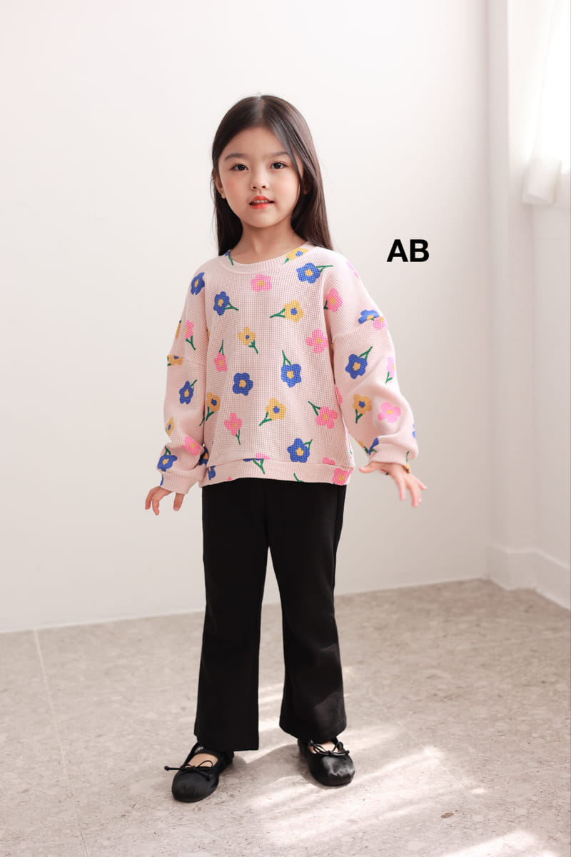 Ab - Korean Children Fashion - #kidsshorts - Flower Sweatshirt - 4