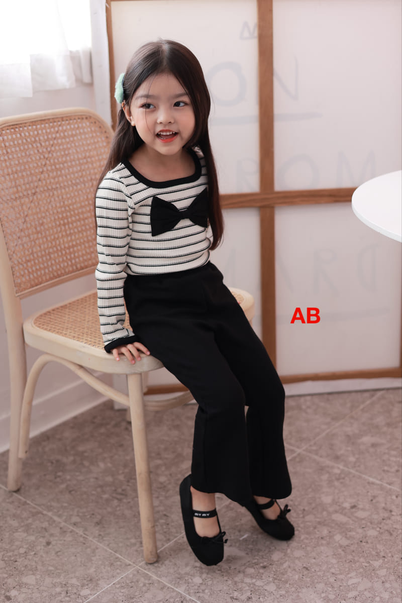 Ab - Korean Children Fashion - #kidzfashiontrend - Ribbon Piping Tee - 11