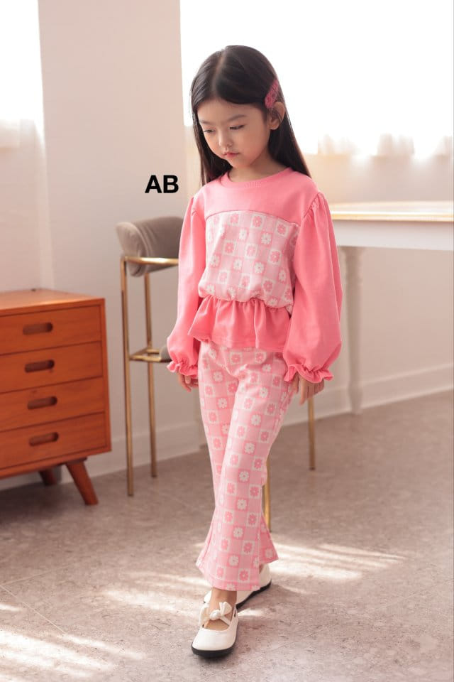Ab - Korean Children Fashion - #littlefashionista - Daisy Top Bottom Set - 6