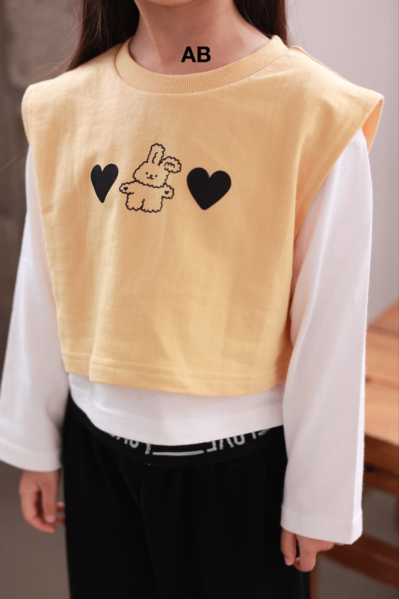 Ab - Korean Children Fashion - #littlefashionista - Heart Rabbit Vest - 12