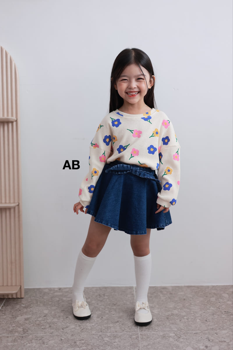 Ab - Korean Children Fashion - #littlefashionista - Flower Sweatshirt - 7