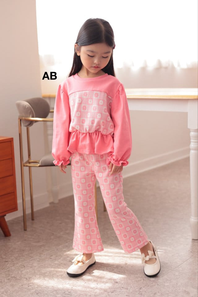 Ab - Korean Children Fashion - #minifashionista - Daisy Top Bottom Set - 8
