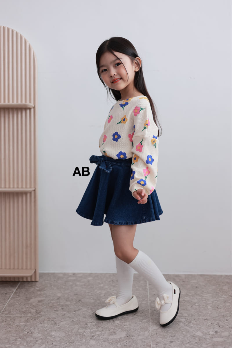 Ab - Korean Children Fashion - #prettylittlegirls - Flower Sweatshirt - 10