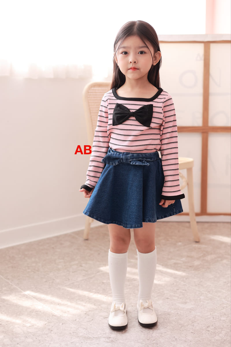 Ab - Korean Children Fashion - #toddlerclothing - Ribbon Piping Tee - 2