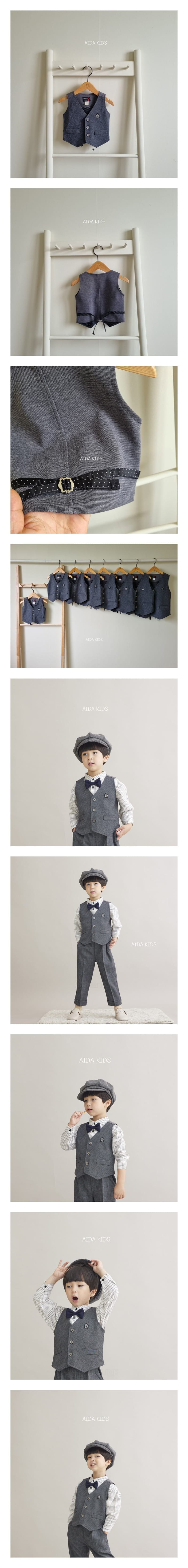 Aida - Korean Children Fashion - #designkidswear - Glen Vest