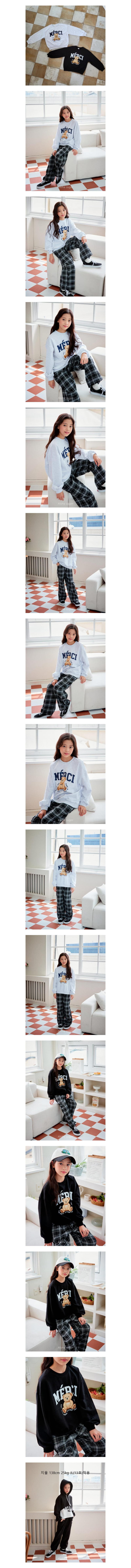 Aloha Suger - Korean Junior Fashion - #childrensboutique - Merci Bear Sweatshirt