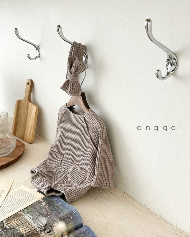 Anggo - Korean Baby Fashion - #babyboutiqueclothing - Bebe Croiffle Bodysuit - 8
