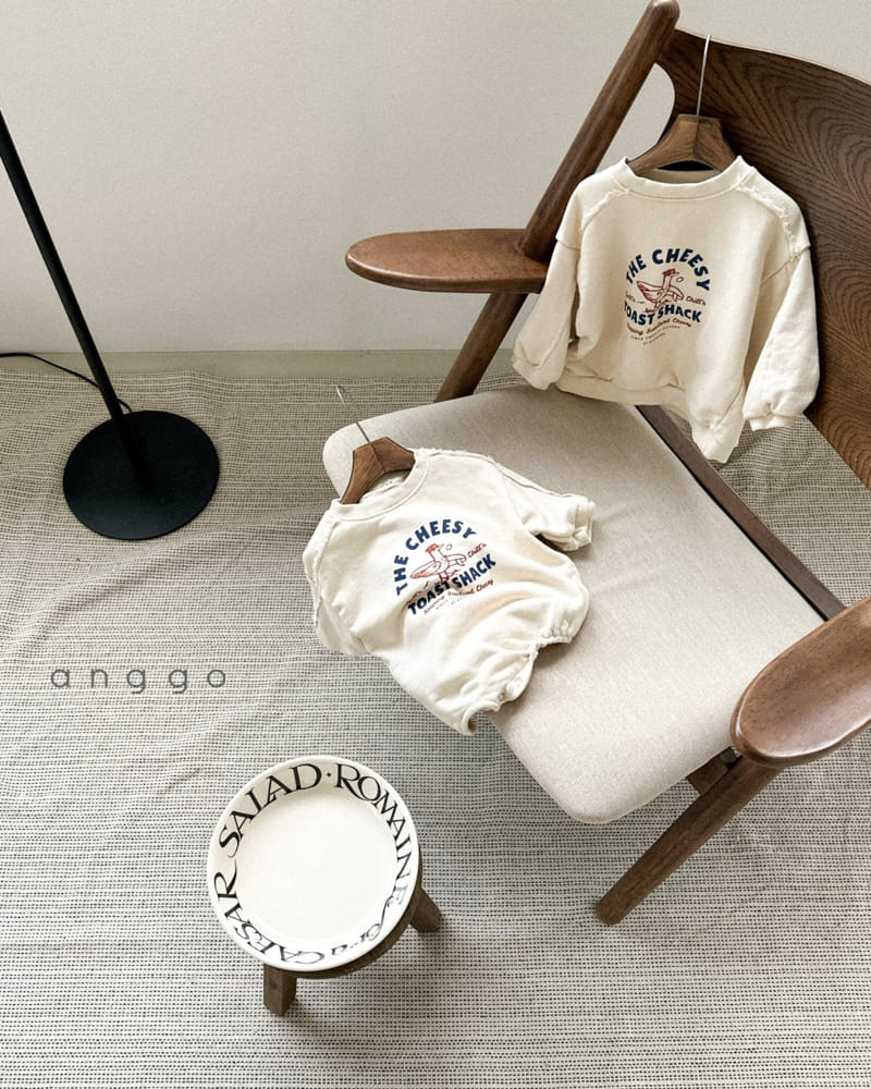 Anggo - Korean Children Fashion - #todddlerfashion - Cheese Sweatshirt - 2