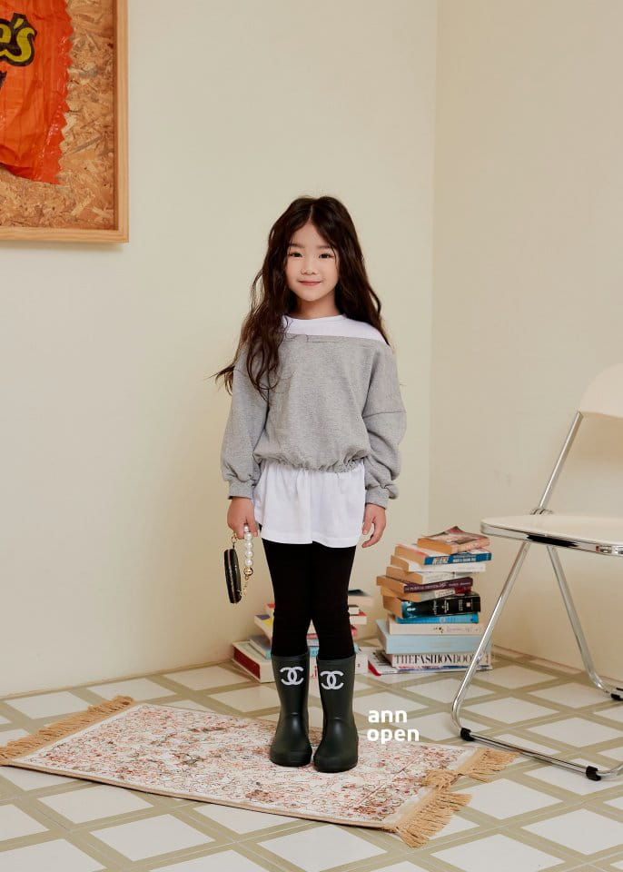Ann Open - Korean Children Fashion - #designkidswear - Pretty Unbal Long Tee - 8