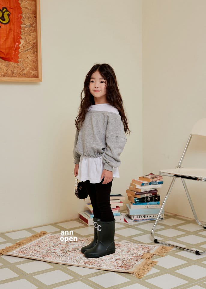 Ann Open - Korean Children Fashion - #fashionkids - Pretty Unbal Long Tee - 10