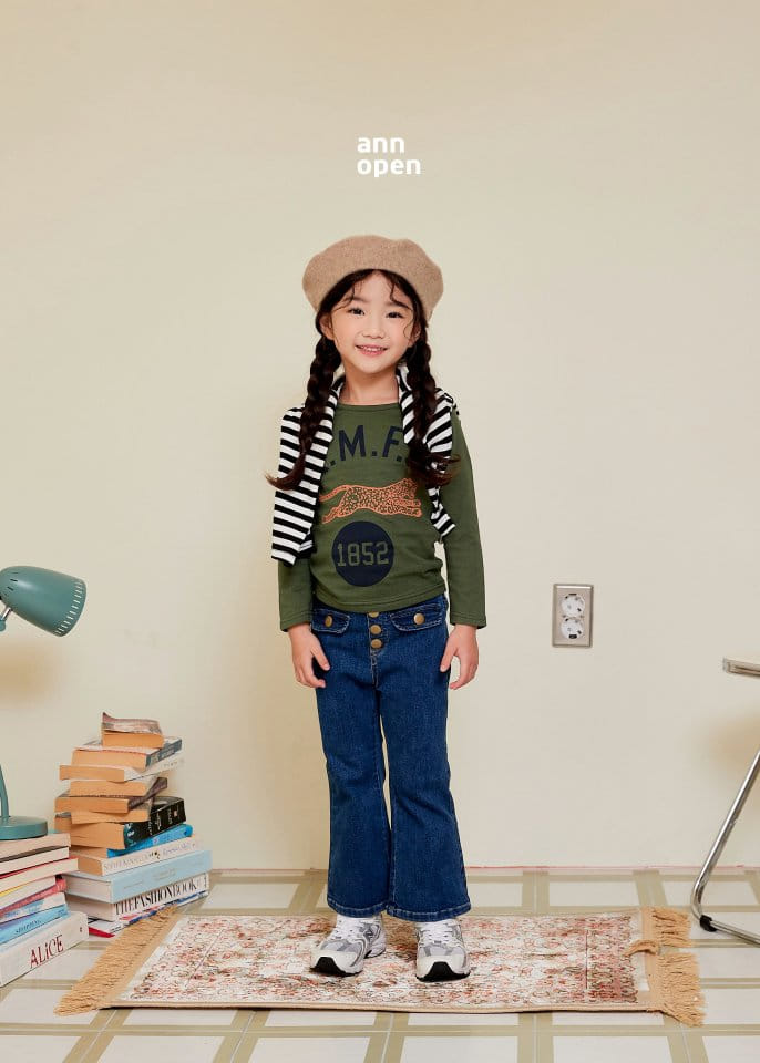 Ann Open - Korean Children Fashion - #kidsshorts - Cheetah Daily Tee - 12