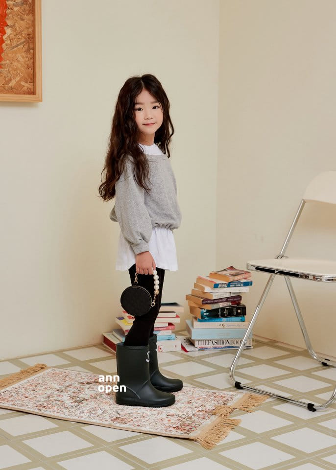 Ann Open - Korean Children Fashion - #kidsshorts - Pretty Unbal Long Tee - 11
