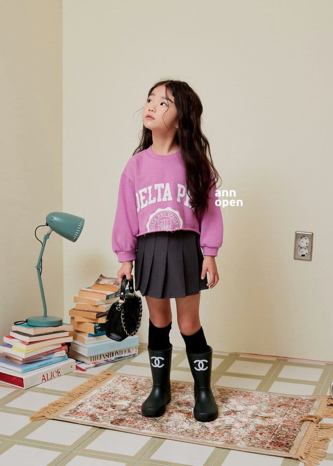 Ann Open - Korean Children Fashion - #kidsstore - Delta Crop Sweatshirt - 2