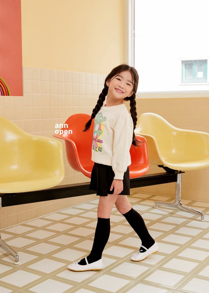 Ann Open - Korean Children Fashion - #littlefashionista - Together Bear Sweatshirt - 2