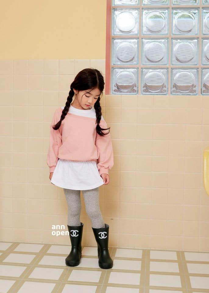 Ann Open - Korean Children Fashion - #prettylittlegirls - Pretty Unbal Long Tee - 2