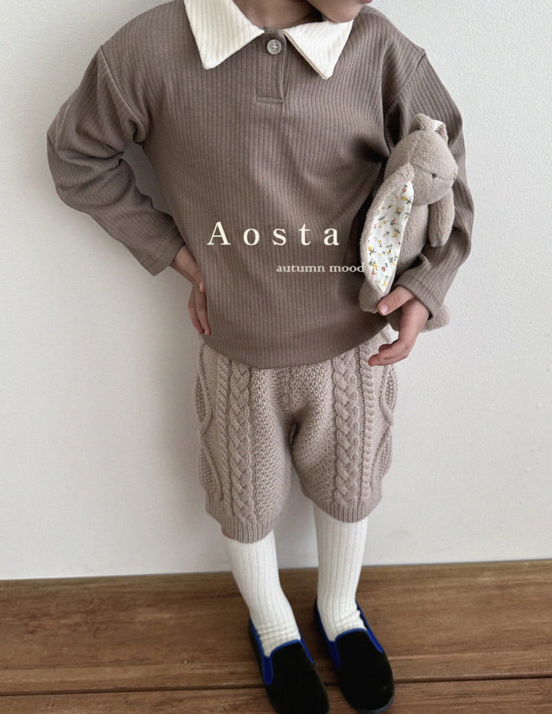 Aosta - Korean Children Fashion - #designkidswear - Gentle Collar Tee - 10