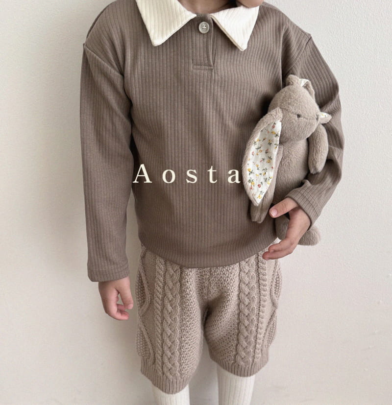 Aosta - Korean Children Fashion - #discoveringself - Gentle Collar Tee - 11
