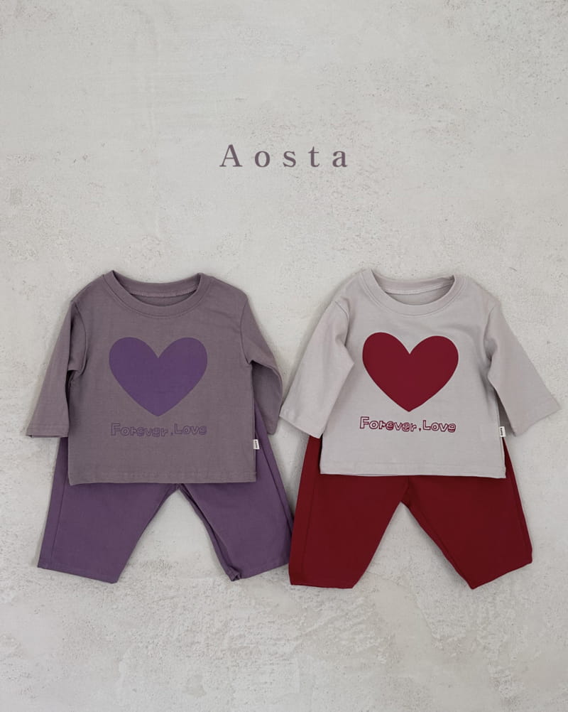 Aosta - Korean Children Fashion - #designkidswear - Heart Tee - 4