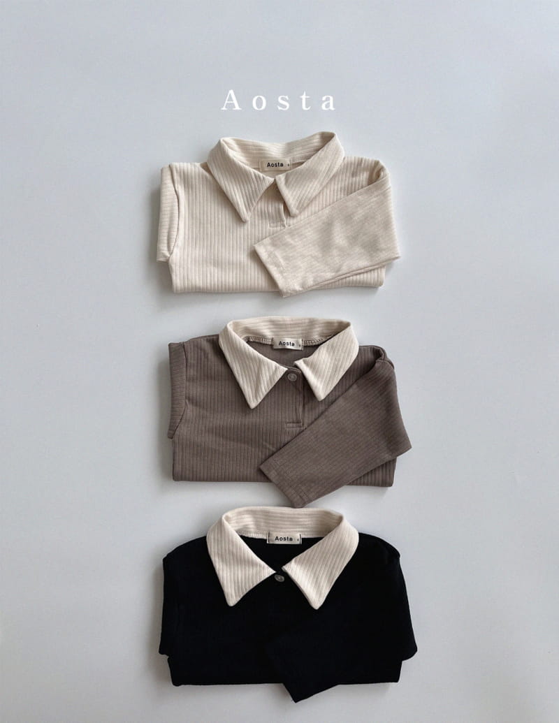 Aosta - Korean Children Fashion - #magicofchildhood - Gentle Collar Tee - 2