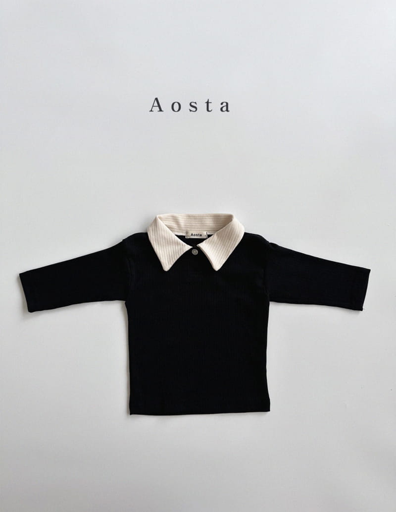 Aosta - Korean Children Fashion - #minifashionista - Gentle Collar Tee - 4