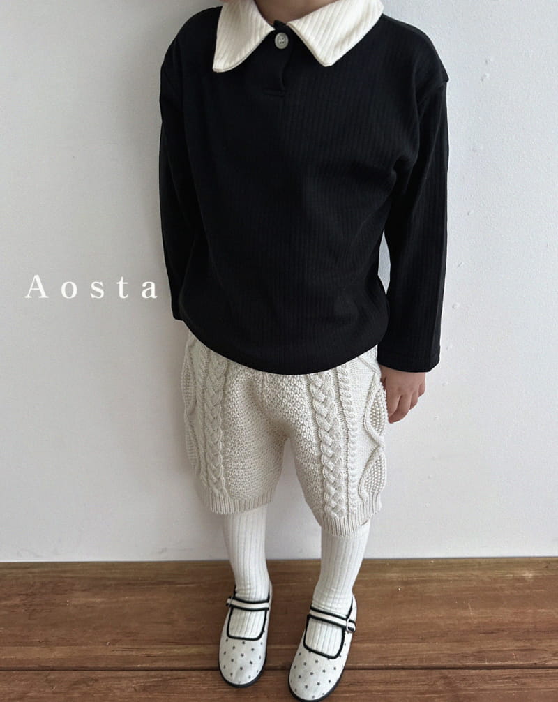 Aosta - Korean Children Fashion - #stylishchildhood - Gentle Collar Tee - 7