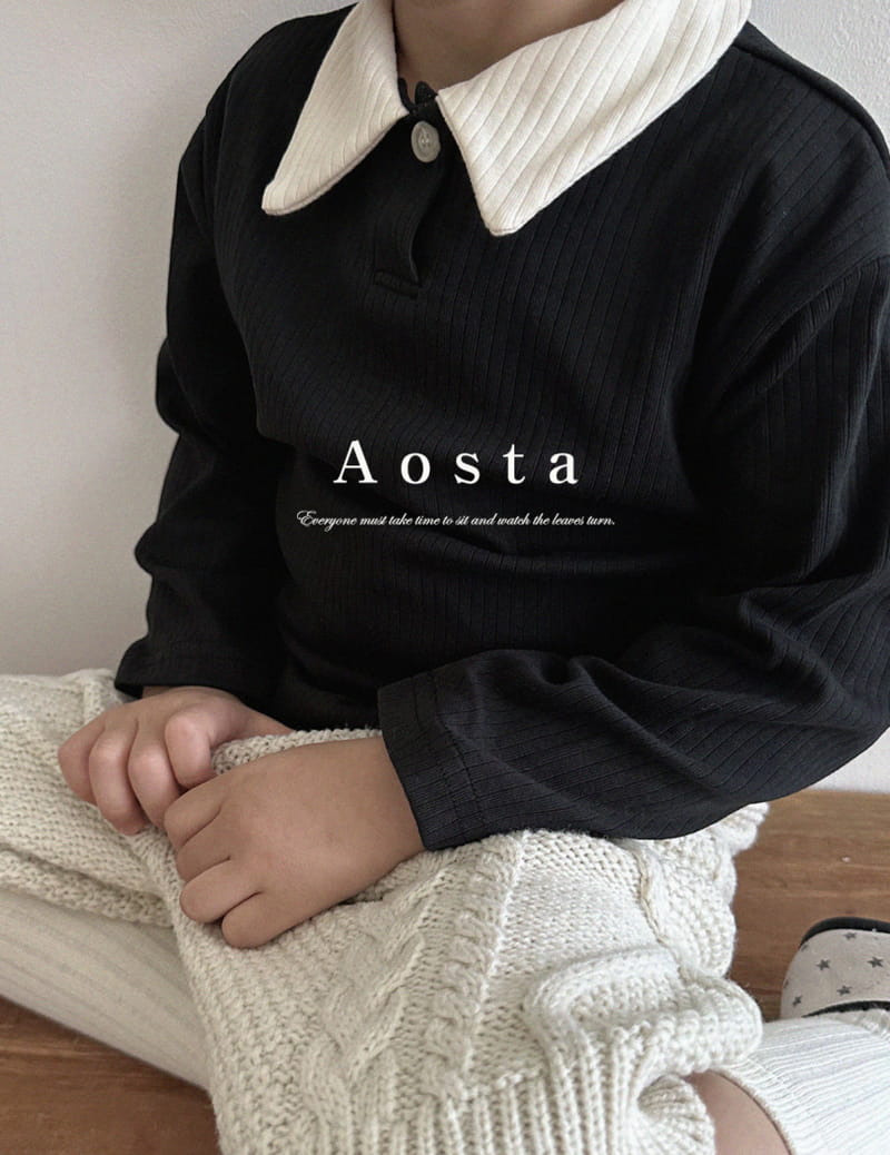 Aosta - Korean Children Fashion - #toddlerclothing - Gentle Collar Tee - 6
