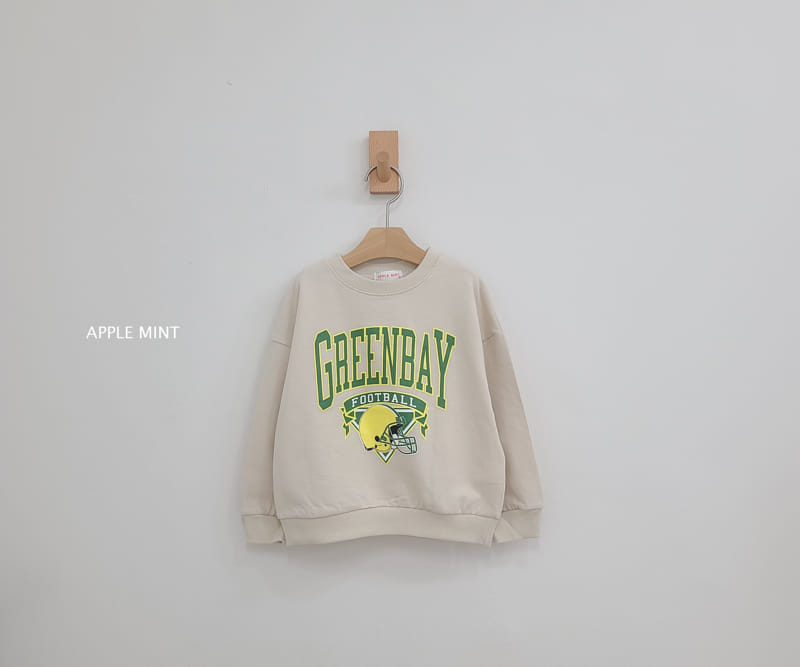 Applemint - Korean Children Fashion - #designkidswear - Green Bay Sweatshirt - 7