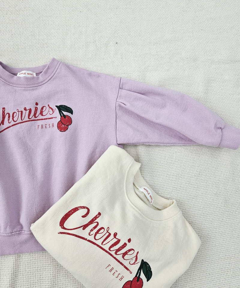 Applemint - Korean Children Fashion - #fashionkids - Cherry Sweatshirt