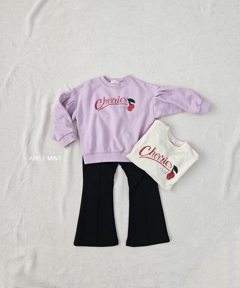 Applemint - Korean Children Fashion - #kidsshorts - Cherry Sweatshirt - 2