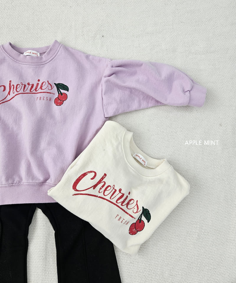 Applemint - Korean Children Fashion - #kidsstore - Cherry Sweatshirt - 3