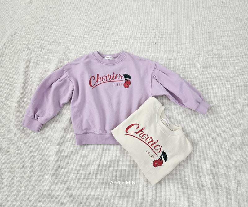 Applemint - Korean Children Fashion - #kidsstore - Cherry Sweatshirt - 4