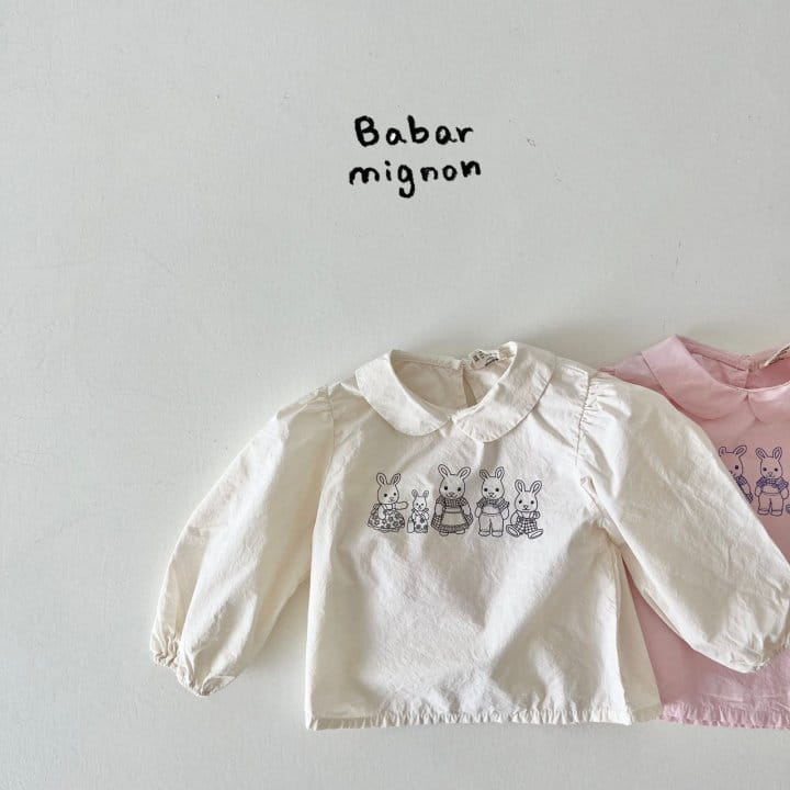 Babar Mignon - Korean Children Fashion - #childofig - Rabbit Family Blouse - 2