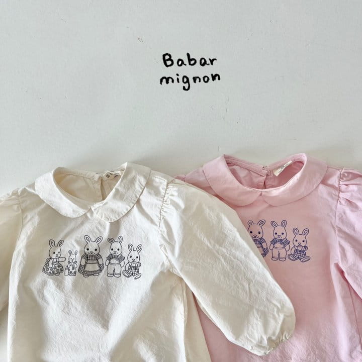 Babar Mignon - Korean Children Fashion - #childofig - Rabbit Family Blouse - 3