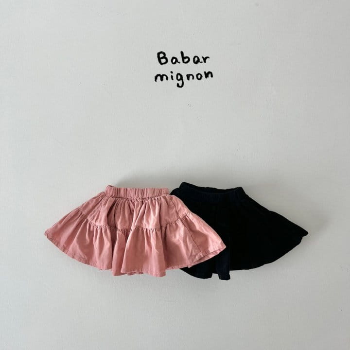 Babar Mignon - Korean Children Fashion - #designkidswear - Rib Cancan Skirt