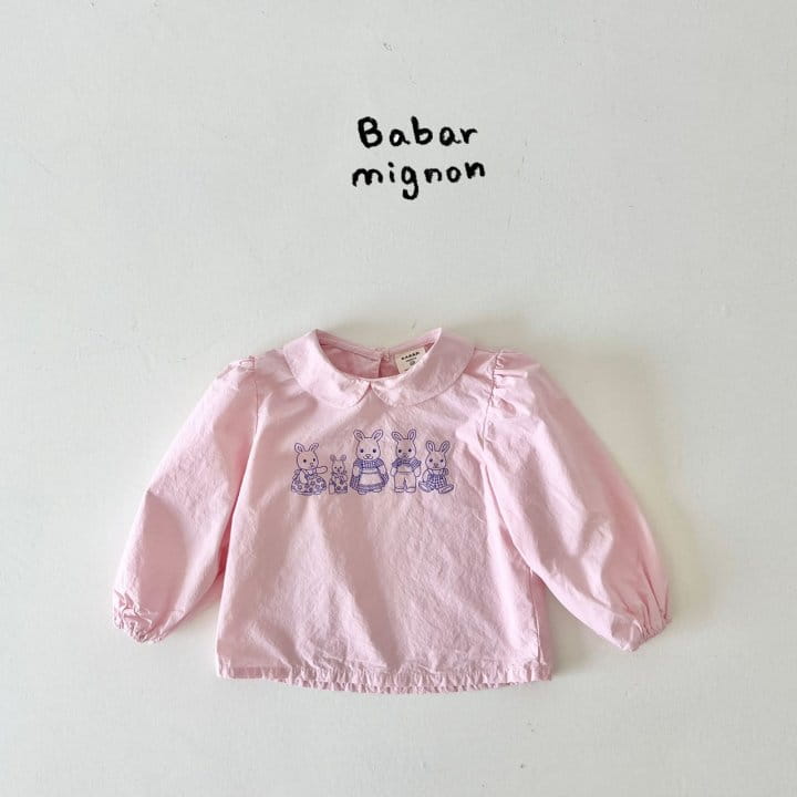 Babar Mignon - Korean Children Fashion - #kidsstore - Rabbit Family Blouse - 9