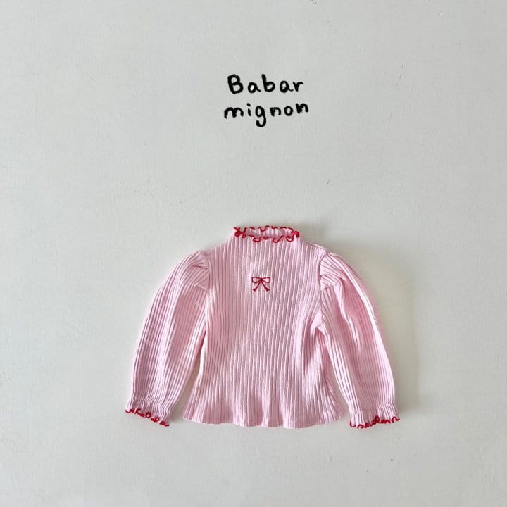 Babar Mignon - Korean Children Fashion - #prettylittlegirls - Ribbon Puff Tee - 9