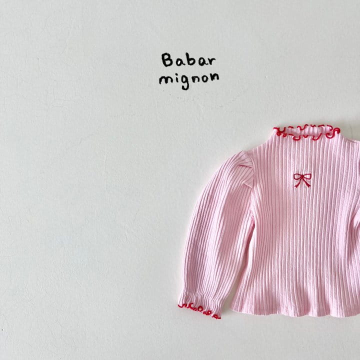 Babar Mignon - Korean Children Fashion - #todddlerfashion - Ribbon Puff Tee - 10