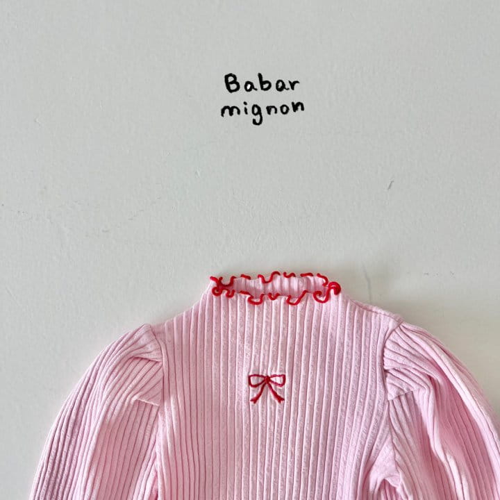 Babar Mignon - Korean Children Fashion - #toddlerclothing - Ribbon Puff Tee - 11