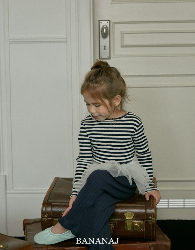 Banana J - Korean Children Fashion - #childrensboutique - Som Stripes Tee - 5