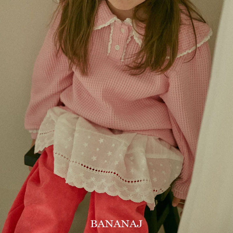 Banana J - Korean Children Fashion - #littlefashionista - Pionny Collar Tee - 4