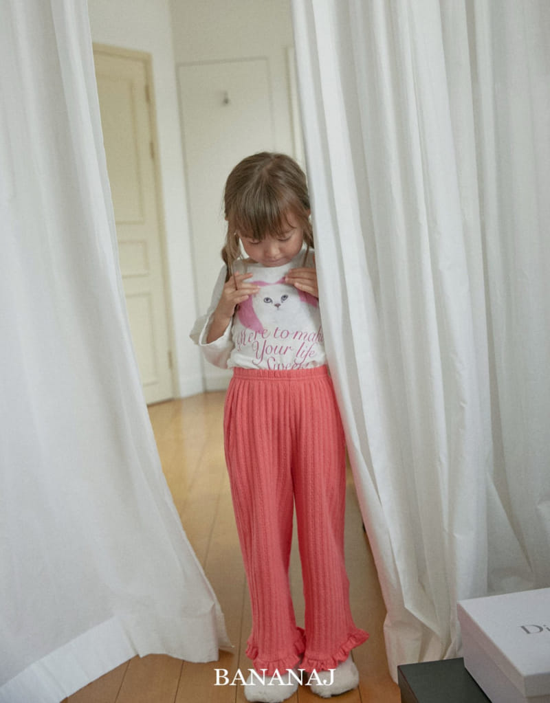 Banana J - Korean Children Fashion - #toddlerclothing - Twist Frill Pants - 6
