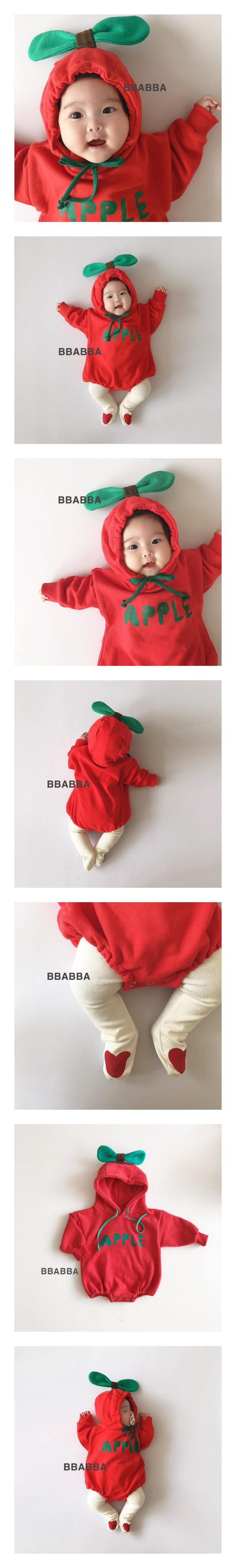 Bbabba - Korean Baby Fashion - #babyoninstagram - Apple Bodysuit