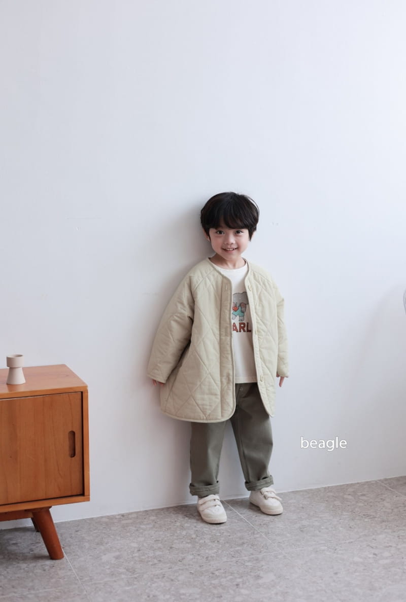 Beagle - Korean Children Fashion - #Kfashion4kids - Baba Quilting Top Bottom Set - 6