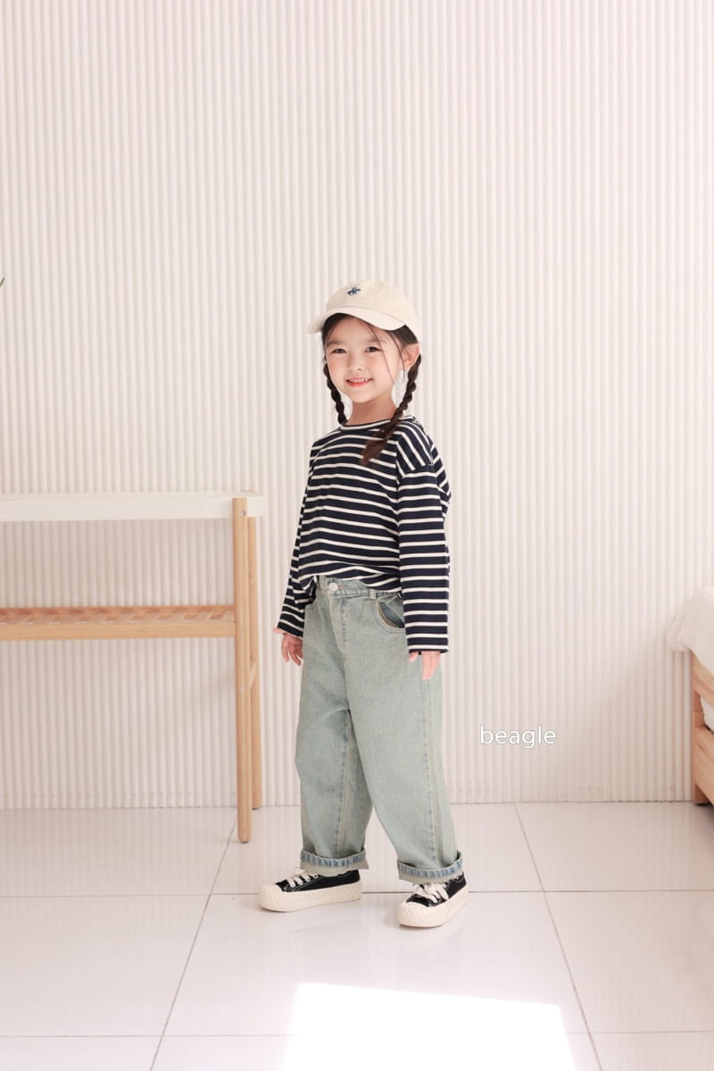 Beagle - Korean Children Fashion - #childofig - Hei Stripes Tee