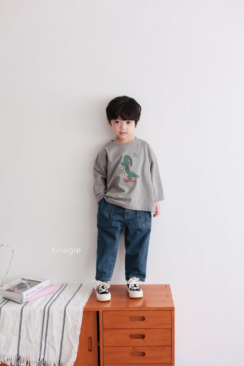 Beagle - Korean Children Fashion - #childofig - Crocodile Paint Tee - 10