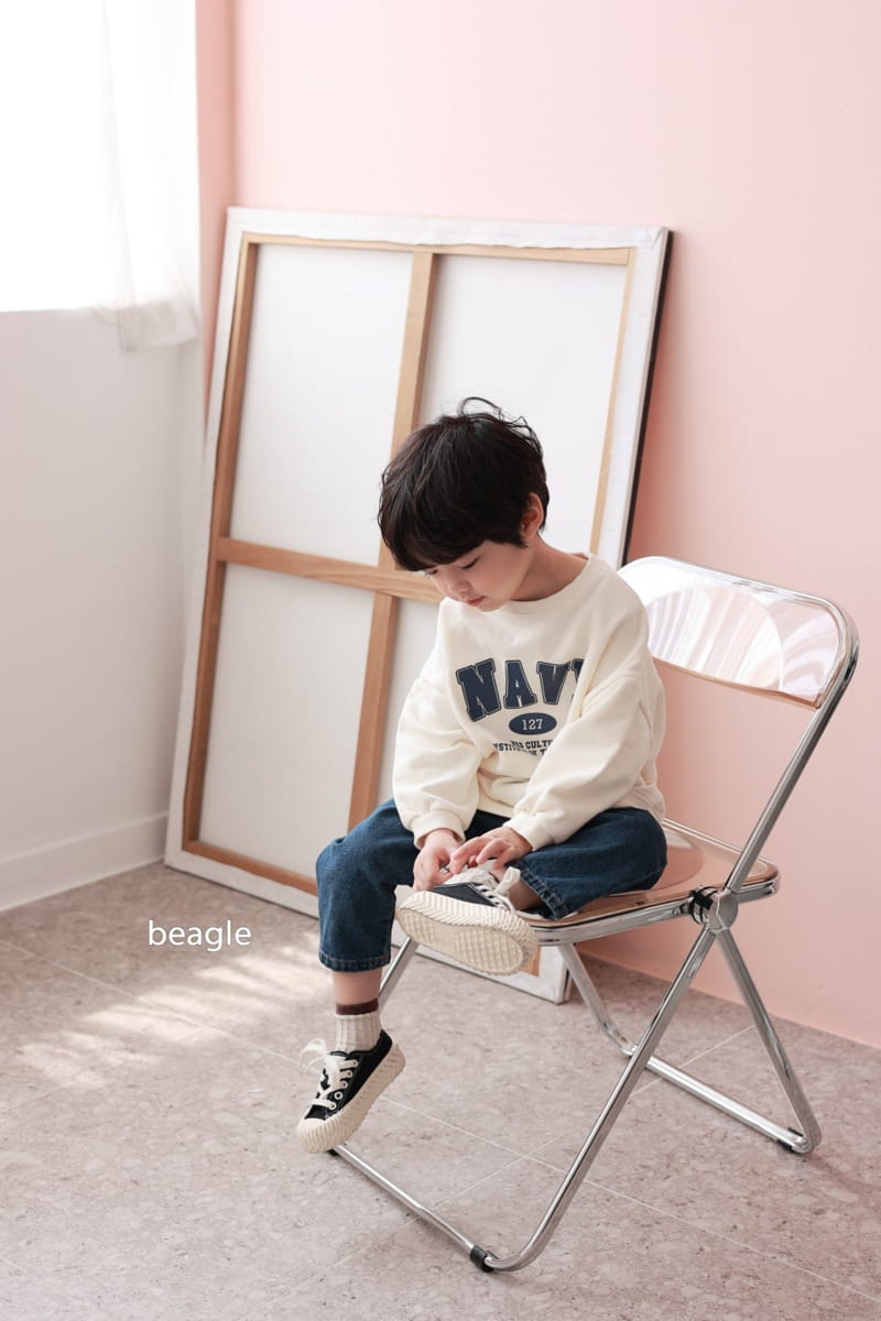 Beagle - Korean Children Fashion - #childofig - Navy Sweatshirt - 5