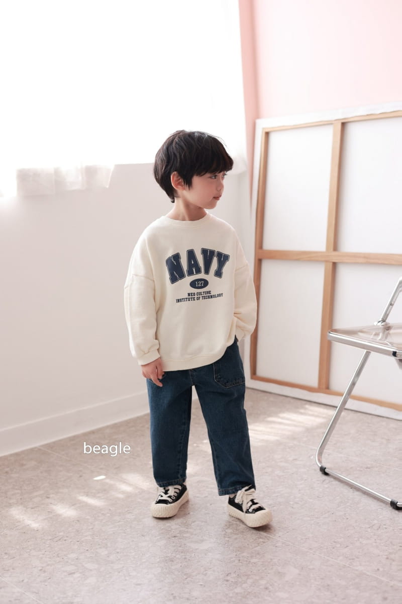 Beagle - Korean Children Fashion - #childofig - Navy Sweatshirt - 6