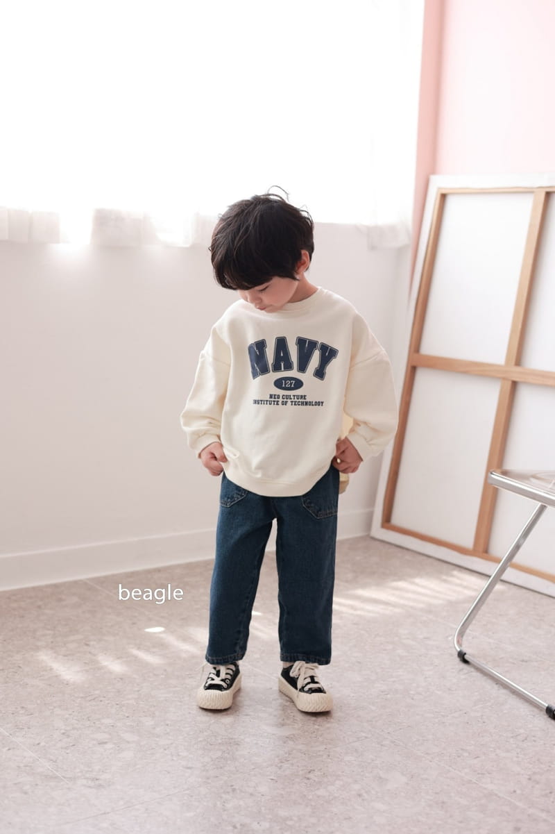 Beagle - Korean Children Fashion - #designkidswear - Navy Sweatshirt - 8